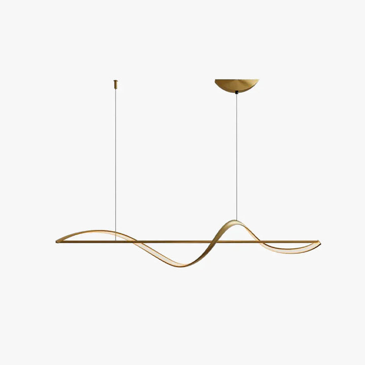 Liniowa lampa wisząca LED z wstęgą fali sinusoidalne