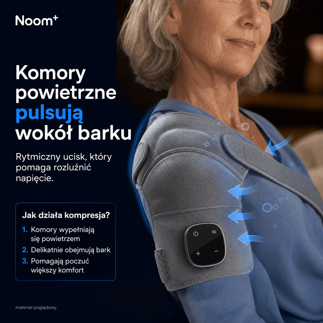 Masażer barku i ramienia elektryczny z funkcją kompresji
