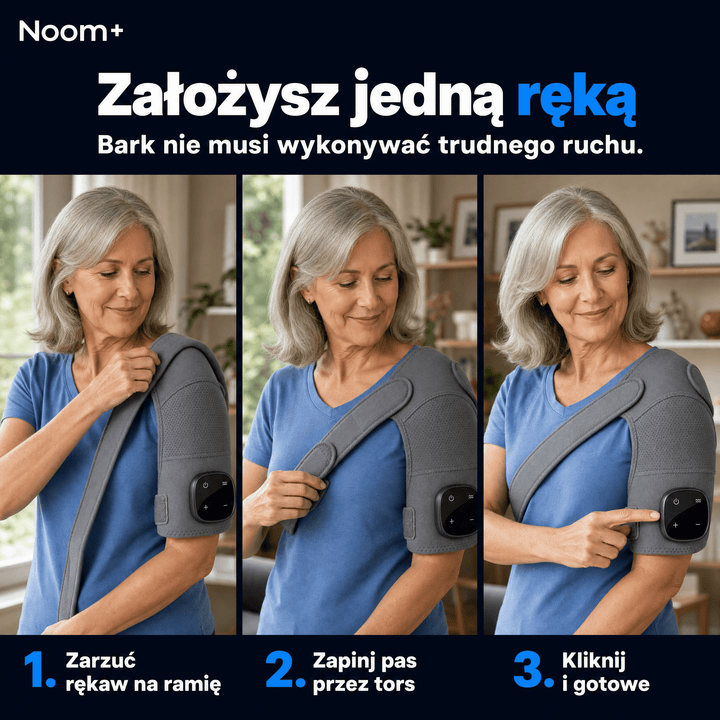 Masażer barku i ramienia elektryczny z funkcją kompresji