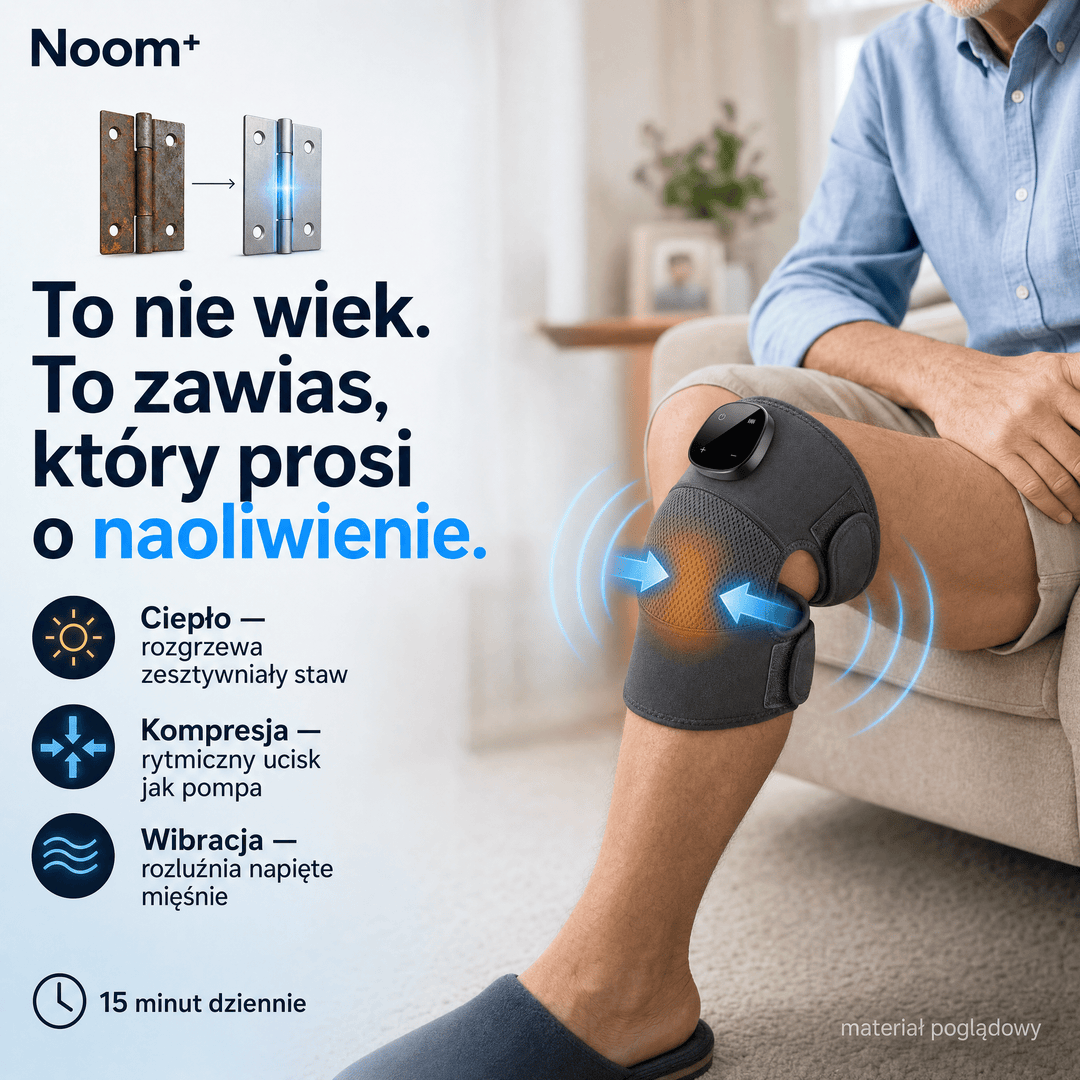 Masażer kolan elektryczny z funkcją ciepła masażu i kompresji