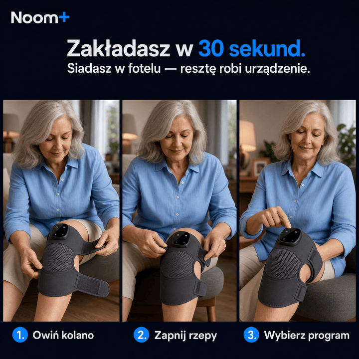 Masażer kolan elektryczny z funkcją ciepła masażu i kompresji