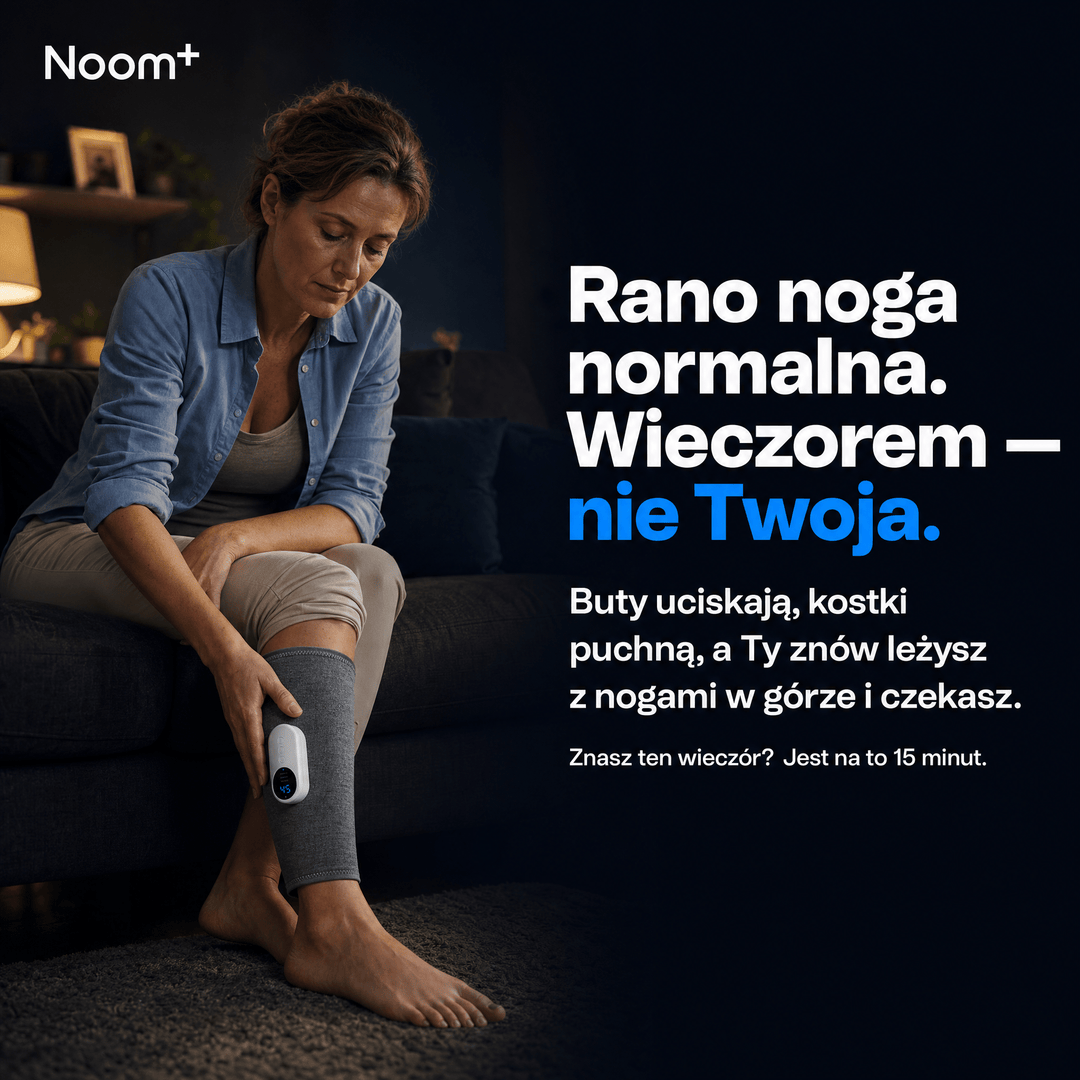 Masażer łydek pneumatyczny z EMS i regulacją ucisku ładowany USB-C