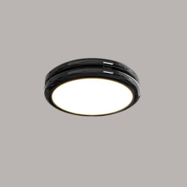 Lampa sufitowa LED z karbowaną obręczą do przedpokoju i kuchni