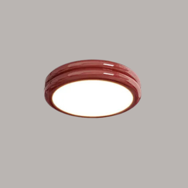 Lampa sufitowa LED z karbowaną obręczą do przedpokoju i kuchni