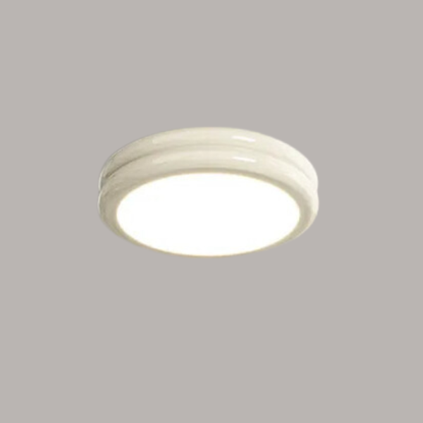 Lampa sufitowa LED z karbowaną obręczą do przedpokoju i kuchni