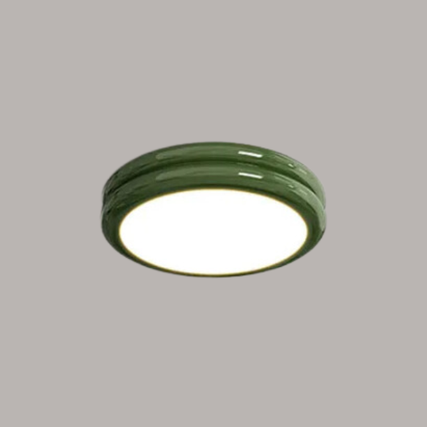 Lampa sufitowa LED z karbowaną obręczą do przedpokoju i kuchni