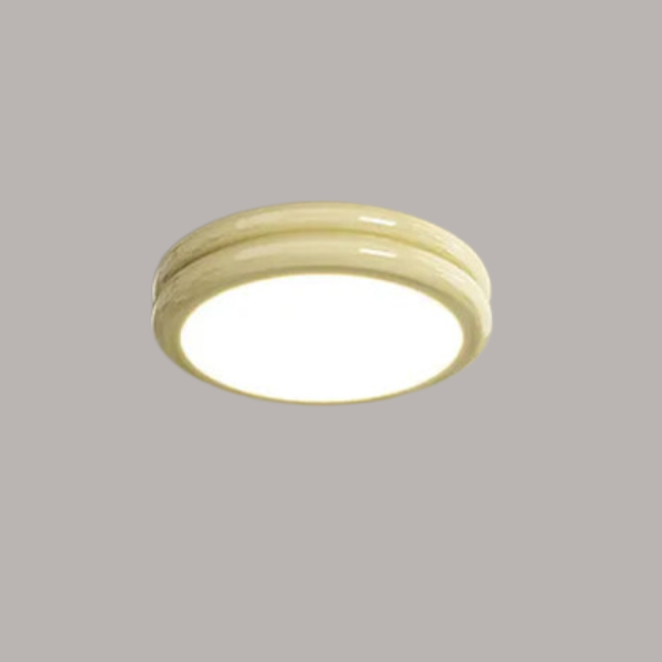 Lampa sufitowa LED z karbowaną obręczą do przedpokoju i kuchni
