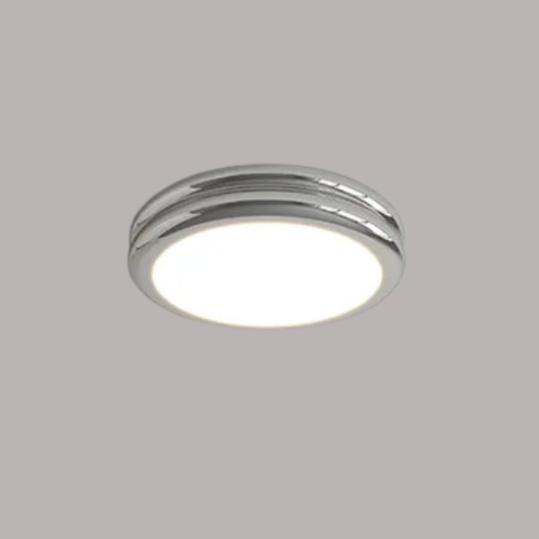 Lampa sufitowa LED z karbowaną obręczą do przedpokoju i kuchni