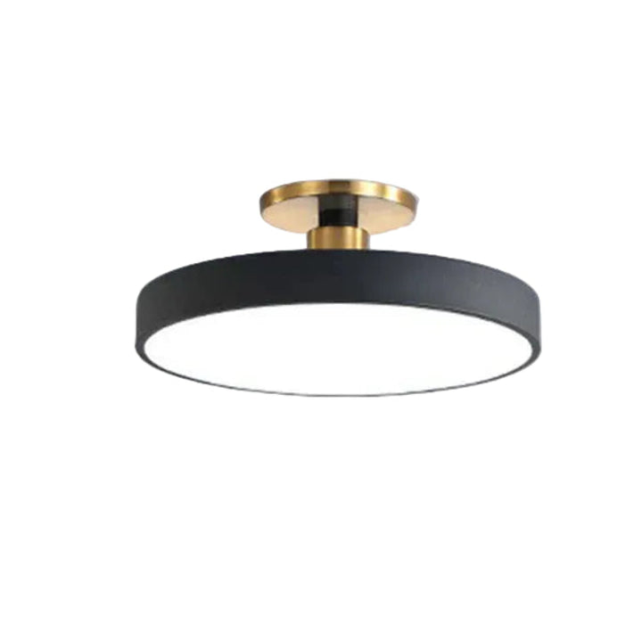 Nowoczesna okrągła lampa sufitowa LED z oprawą i dolnym źródłem światła