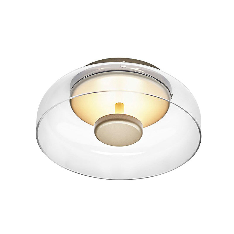Lampa sufitowa LED z kloszem ze szkła do przedpokoju i sypialni
