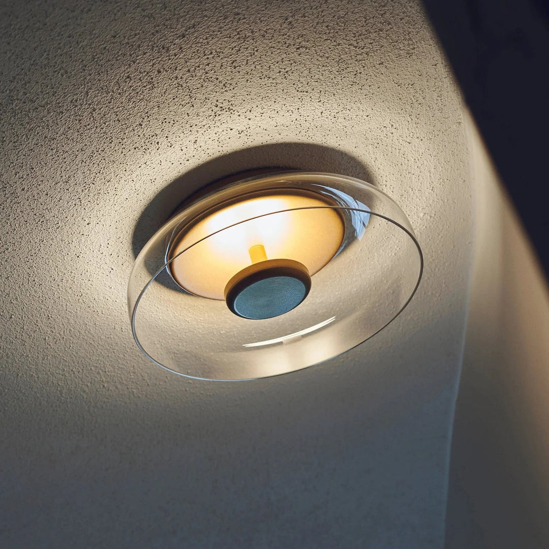 Lampa sufitowa LED z kloszem ze szkła do przedpokoju i sypialni