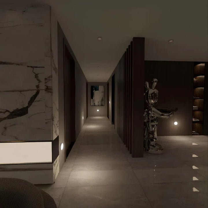 Okrągła lampa LED montowana na powierzchni z okrągłym panelem świetlnym