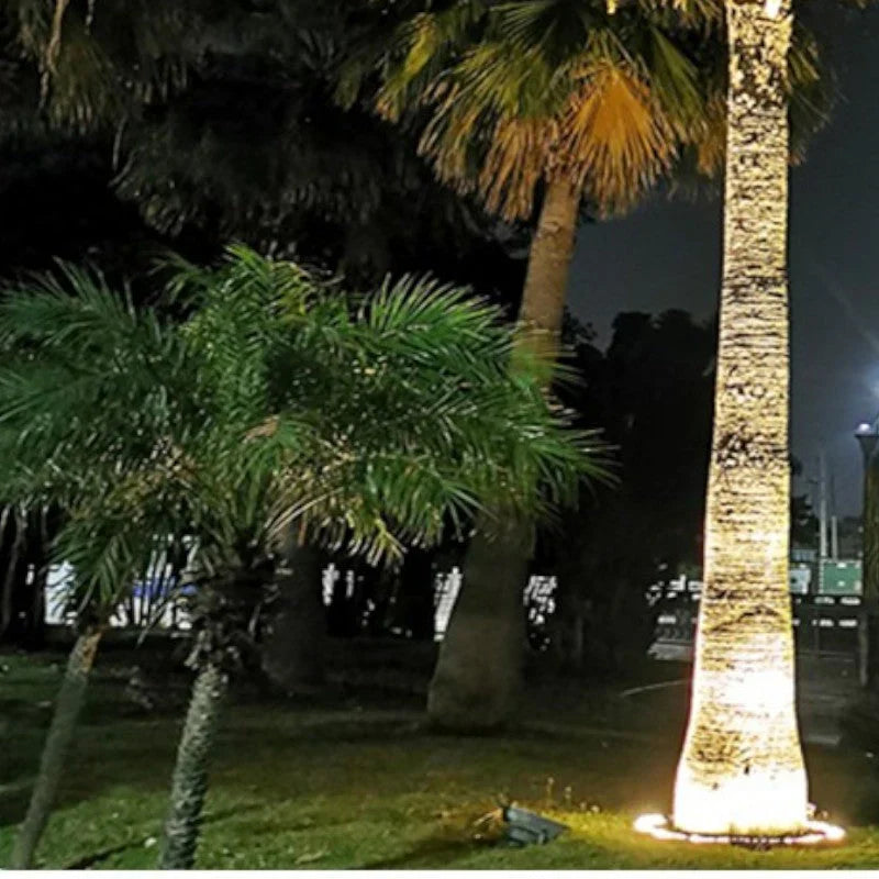 Okrągła lampa ogrodowa LED w kształcie pierścienia z reflektorem segmentowym 360°