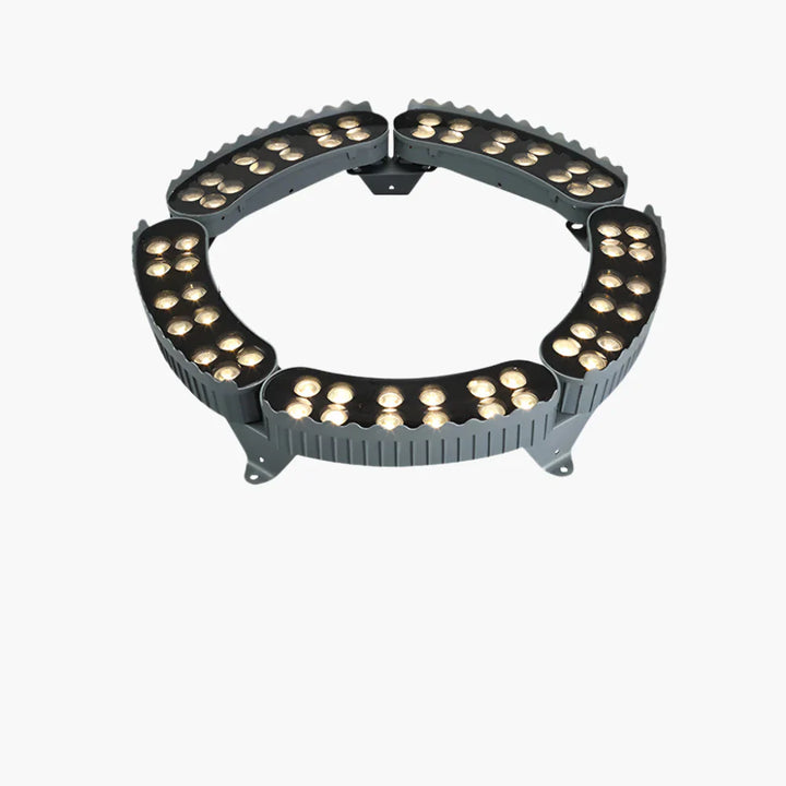 Okrągła lampa zewnętrzna LED z wieloma żarówkami