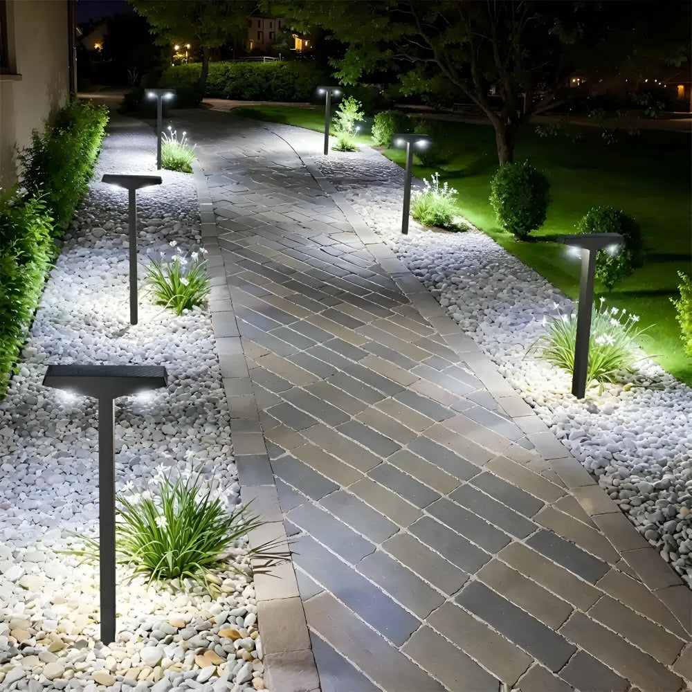 Lampy solarne ogrodowe LED słupki do alejek i podjazdu