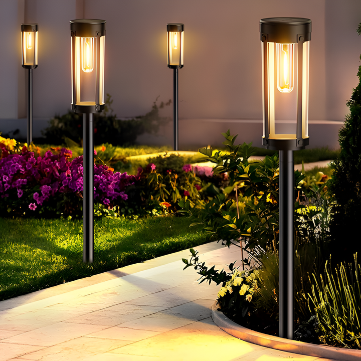Lampy solarne ogrodowe LED wbijane IP65 do ogrodu i na taras