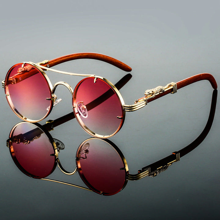 Okulary przeciwsłoneczne owalne w metalowej oprawce unisex