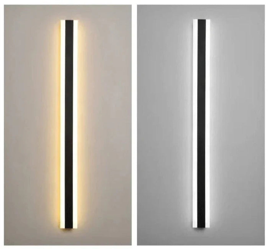 Pionowa lampa ścienna zewnętrzna LED z efektem betonu