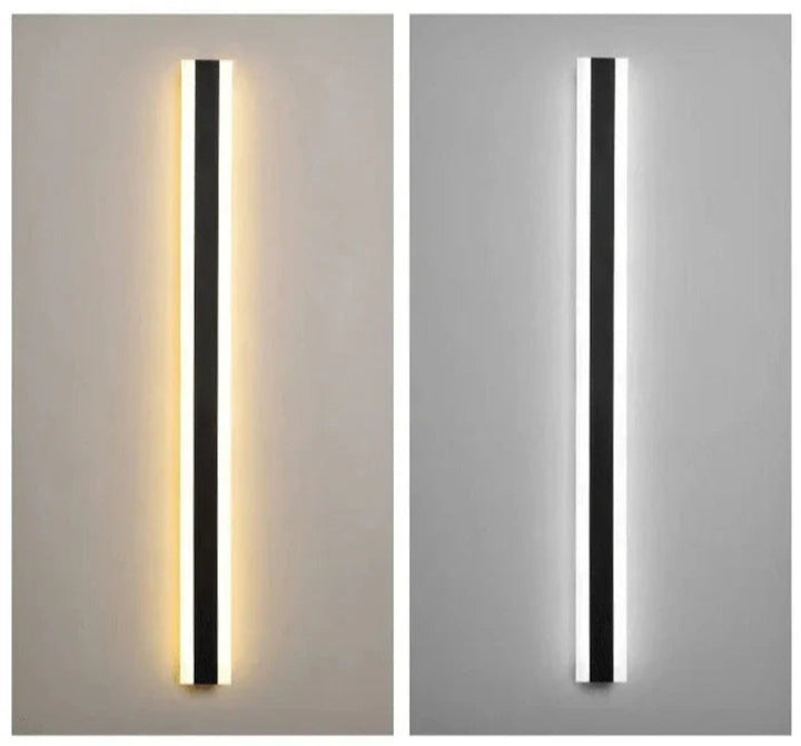 Pionowa lampa ścienna zewnętrzna LED z efektem betonu