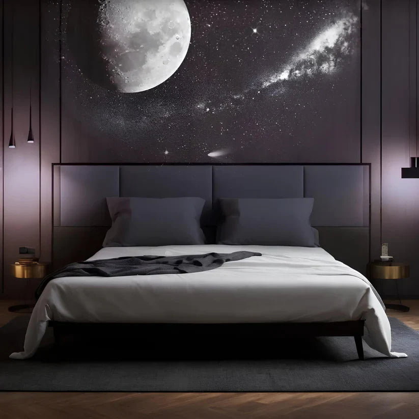 Projektor gwiazd i galaktyk planetarium lampka nocna 10 wymiennych dysków i timer do pokoju dziecięcego