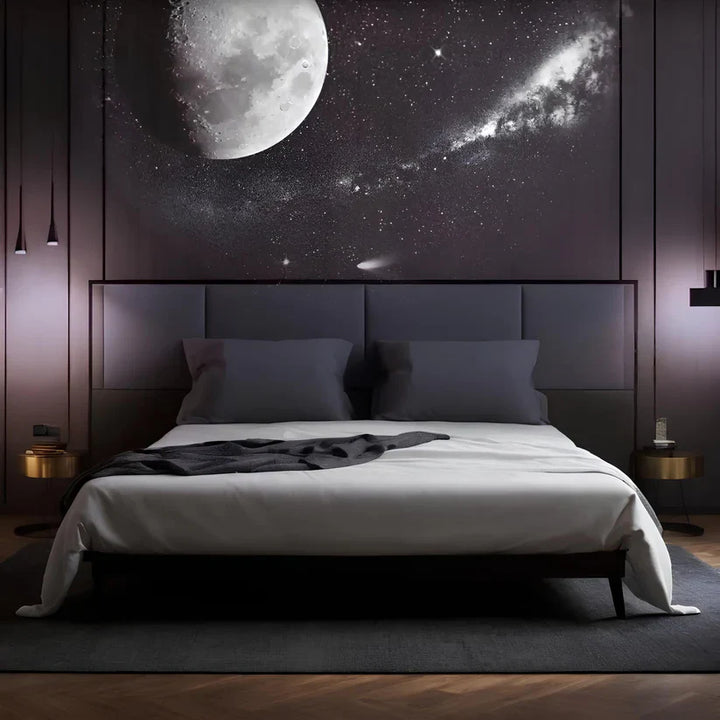 Projektor gwiazd i galaktyk planetarium lampka nocna 10 wymiennych dysków i timer do pokoju dziecięcego