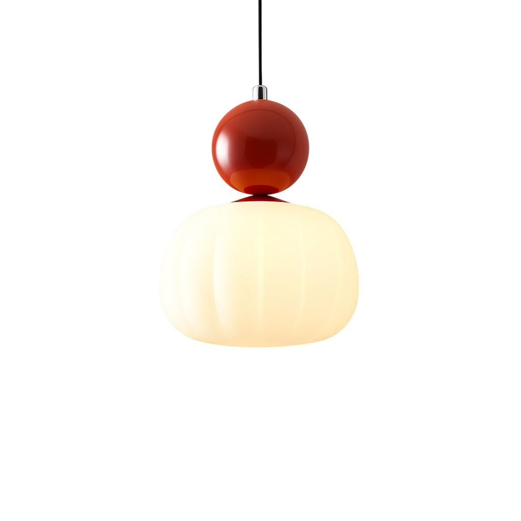 Lampa wisząca art deco z kloszem akrylowym nad stół do jadalni i salonu