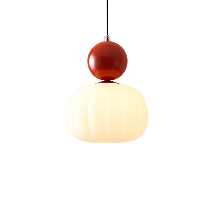 Lampa wisząca art deco z kloszem akrylowym nad stół do jadalni i salonu