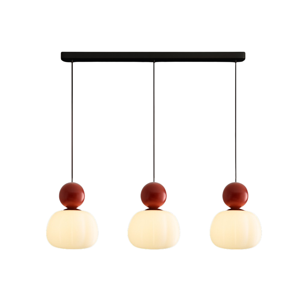 Lampa wisząca art deco z kloszem akrylowym nad stół do jadalni i salonu