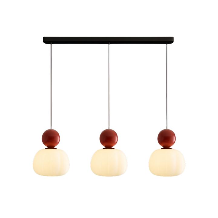 Lampa wisząca art deco z kloszem akrylowym nad stół do jadalni i salonu