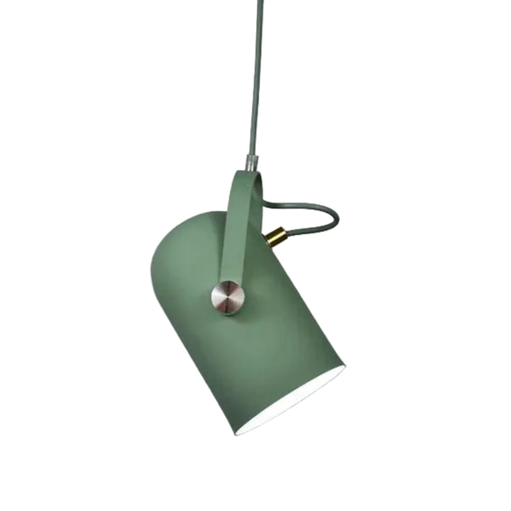 Regulowana lampa wisząca z metalowym kloszem i uchwytem
