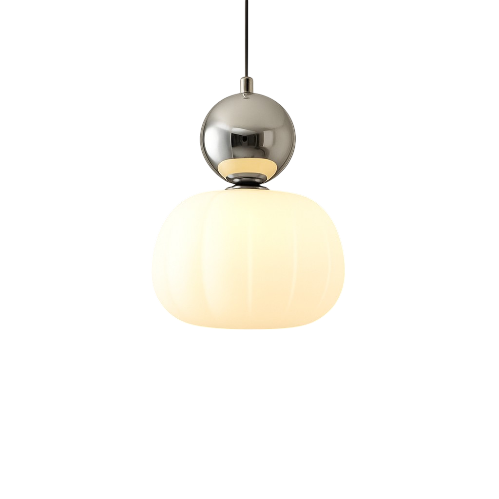 Lampa wisząca art deco z kloszem akrylowym nad stół do jadalni i salonu