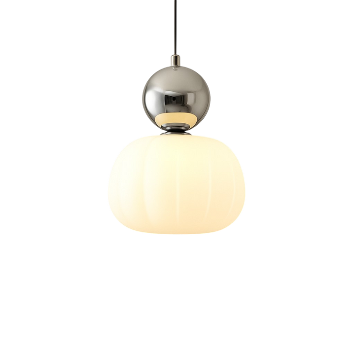 Lampa wisząca art deco z kloszem akrylowym nad stół do jadalni i salonu
