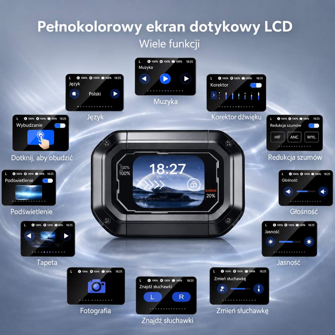 Słuchawki bezprzewodowe tłumaczące AI 30 języków Bluetooth
