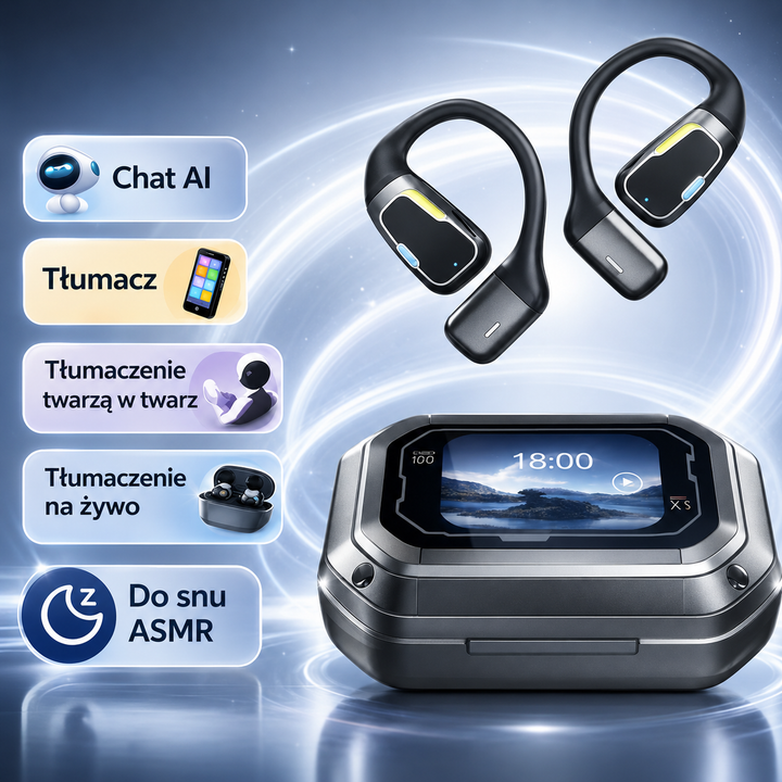 Słuchawki bezprzewodowe tłumaczące AI 30 języków Bluetooth