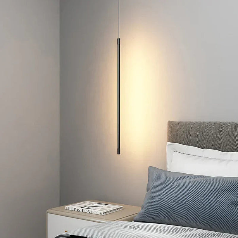 Smukła lampa wisząca LED w formie pionowej tuby