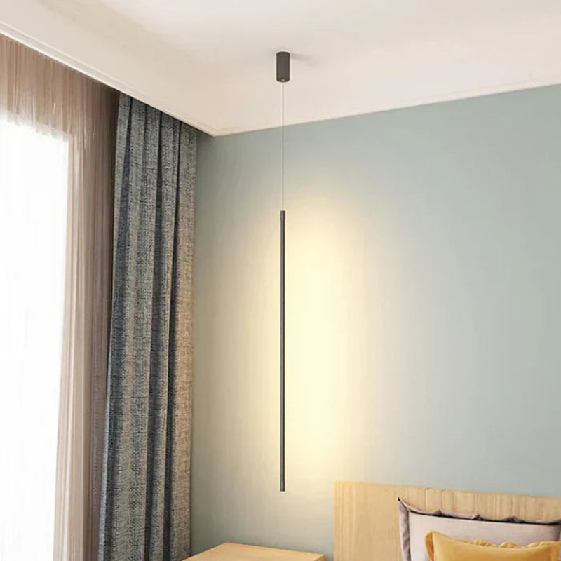 Smukła lampa wisząca LED w formie pionowej tuby