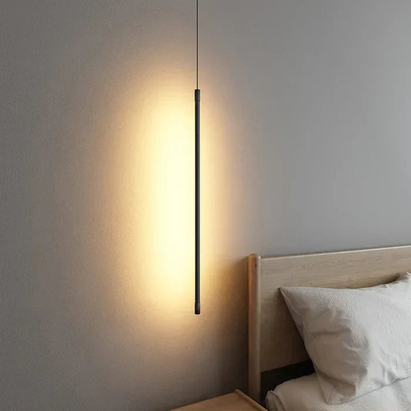 Smukła lampa wisząca LED w formie pionowej tuby