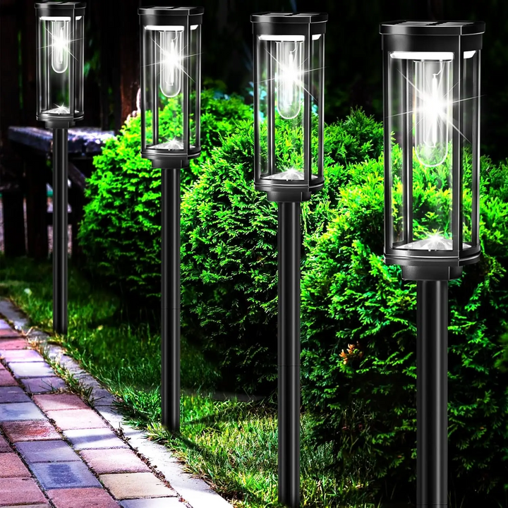 Lampy solarne ogrodowe wbijane LED zestaw 10 sztuk do ogrodu i na taras