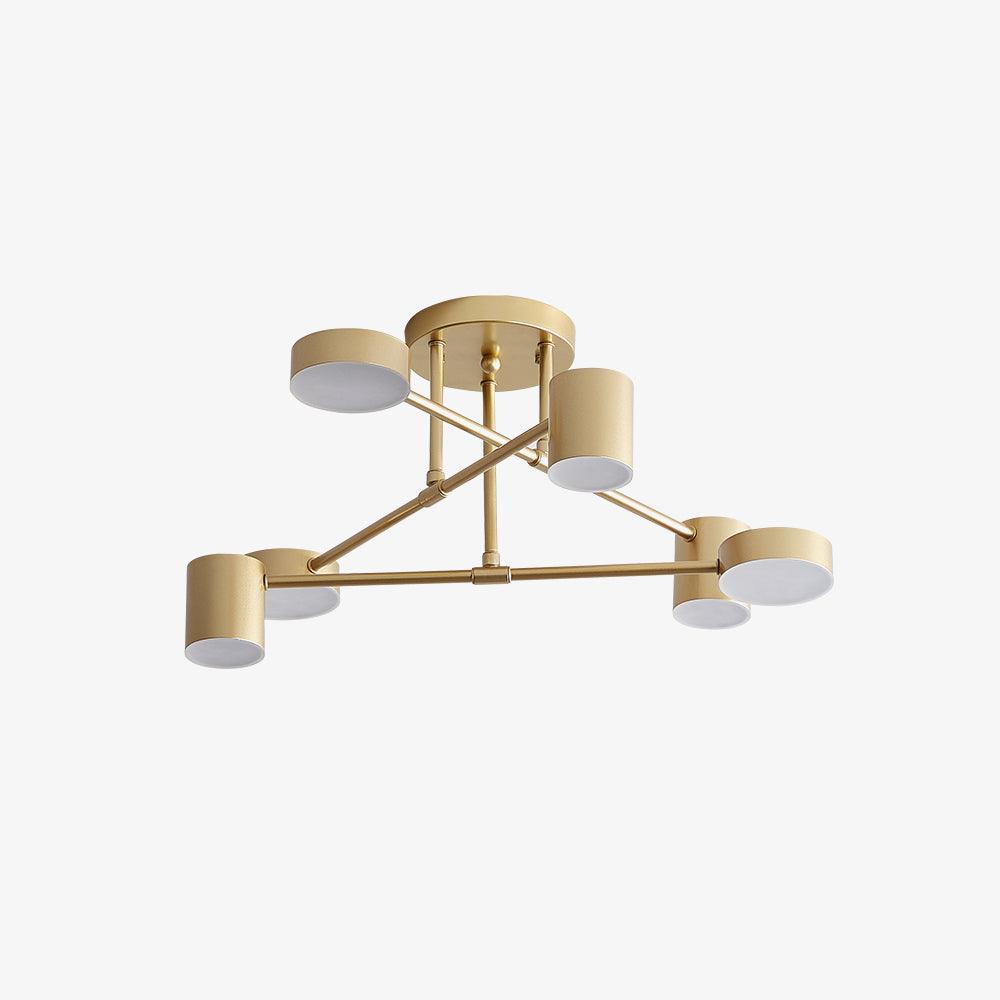Lampa sufitowa sputnik z sześcioma reflektorami do salonu i jadalni