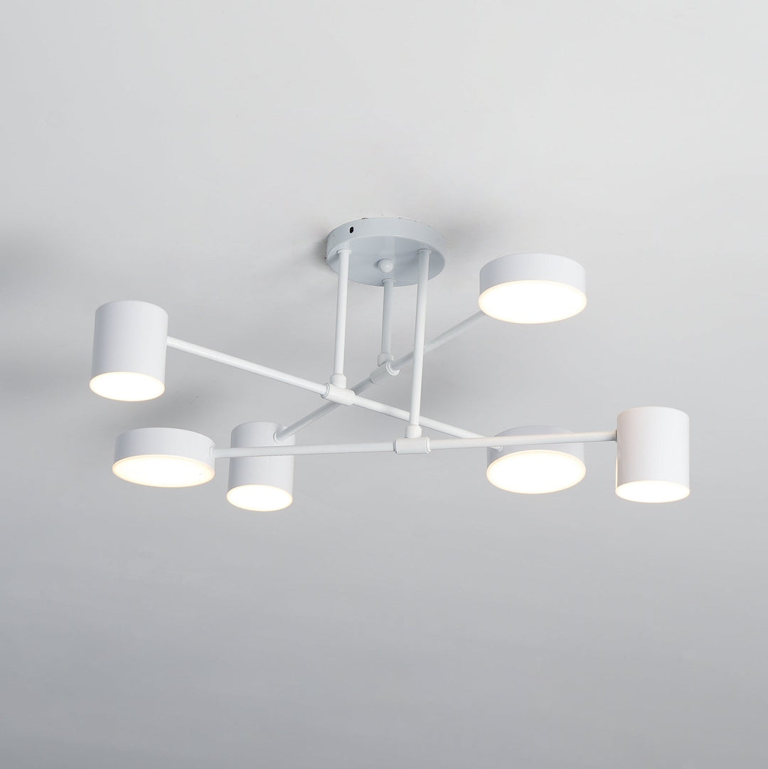 Lampa sufitowa sputnik z sześcioma reflektorami do salonu i jadalni