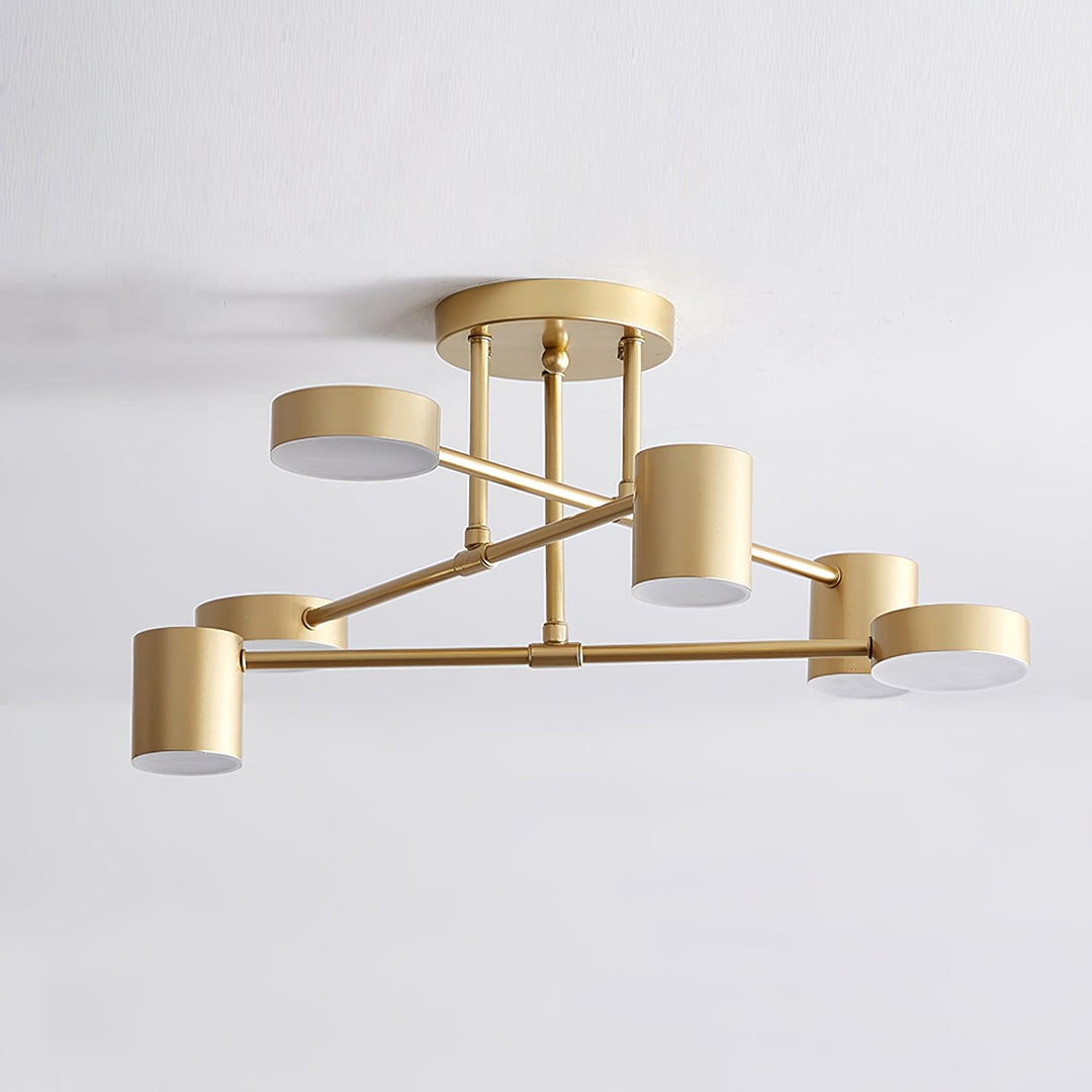 Lampa sufitowa sputnik z sześcioma reflektorami do salonu i jadalni