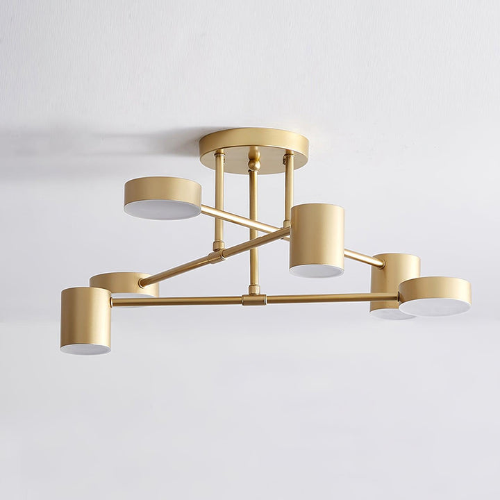 Lampa sufitowa sputnik z sześcioma reflektorami do salonu i jadalni