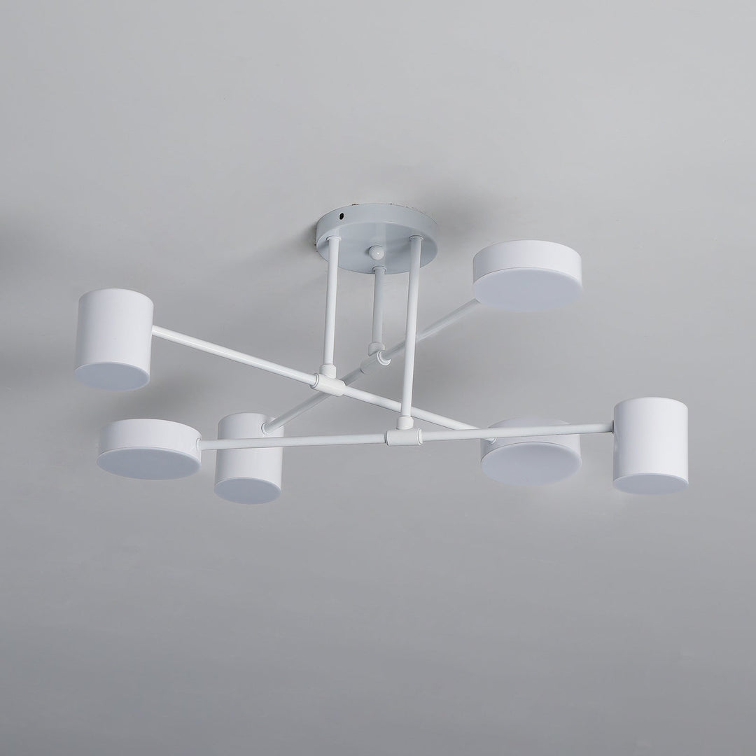 Lampa sufitowa sputnik z sześcioma reflektorami do salonu i jadalni