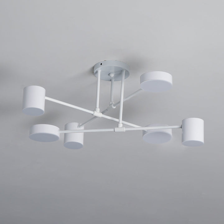Lampa sufitowa sputnik z sześcioma reflektorami do salonu i jadalni