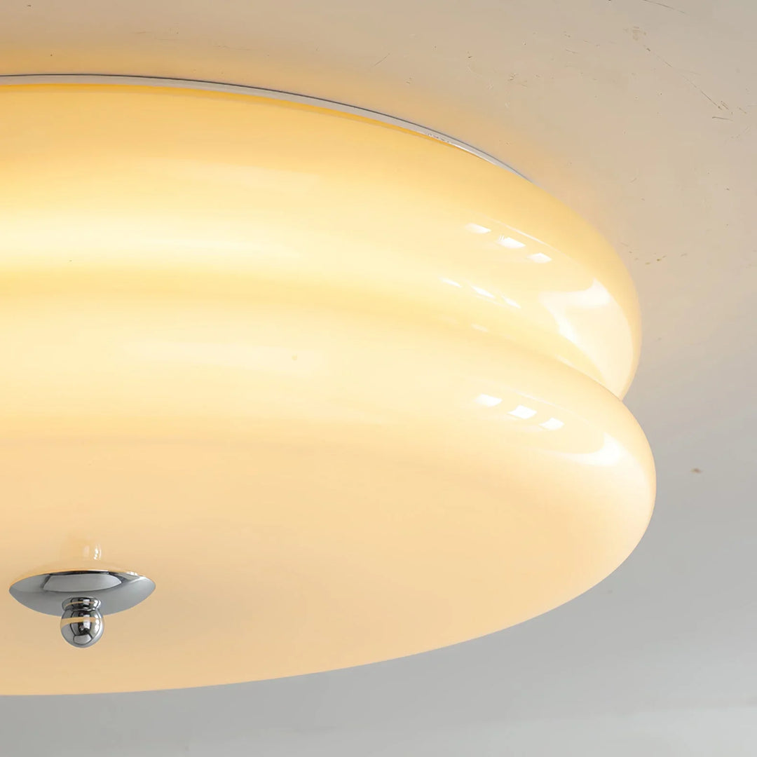 Sufit LED z podwójnym poziomym szklanym tyłem w kształcie sz