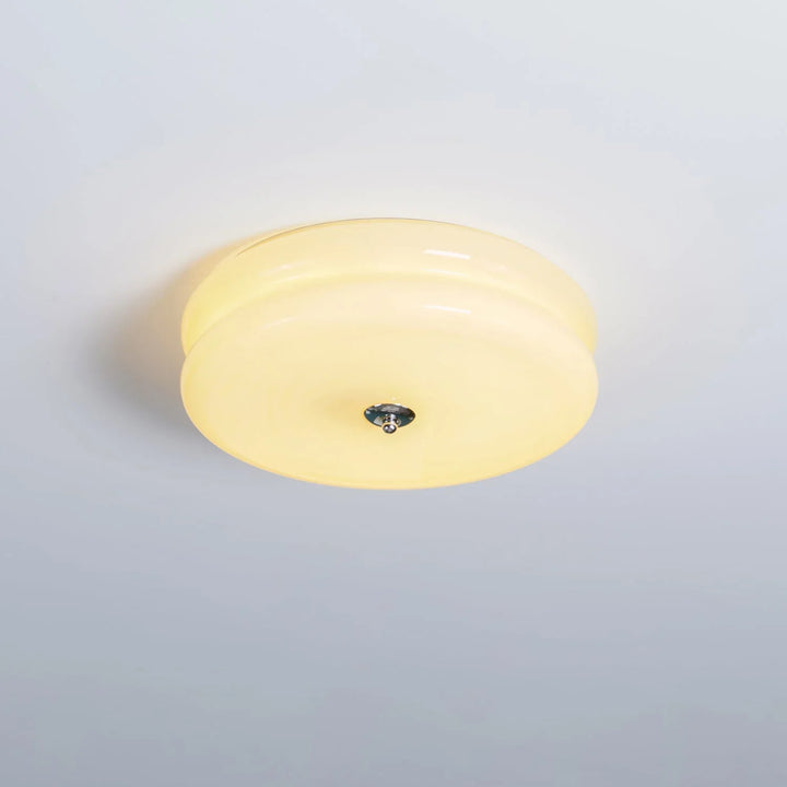 Sufit LED z podwójnym poziomym szklanym tyłem w kształcie sz