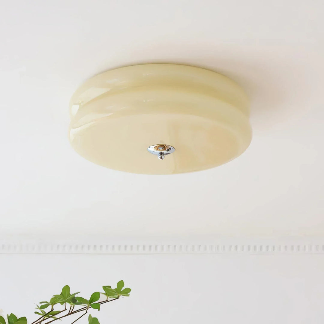Sufit LED z podwójnym poziomym szklanym tyłem w kształcie sz