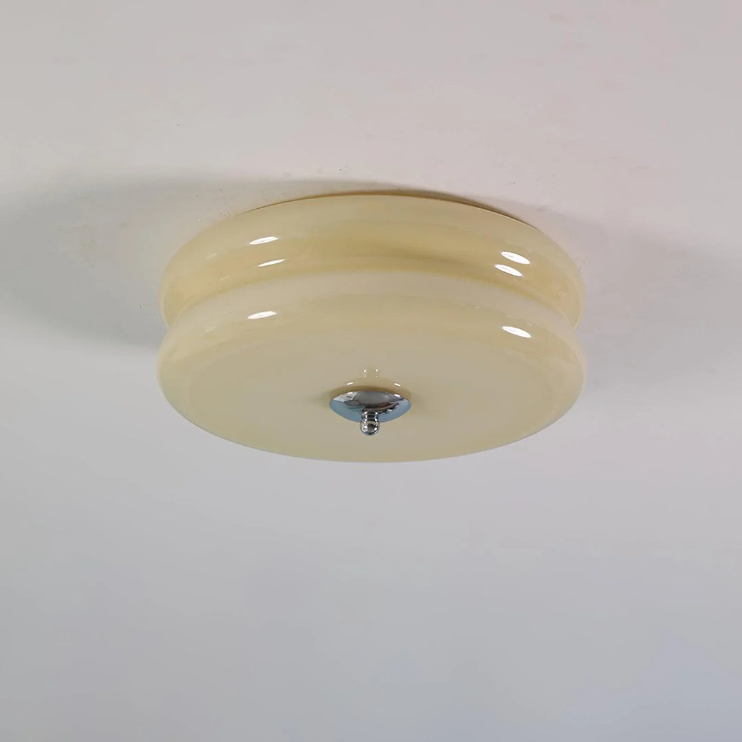 Sufit LED z podwójnym poziomym szklanym tyłem w kształcie sz