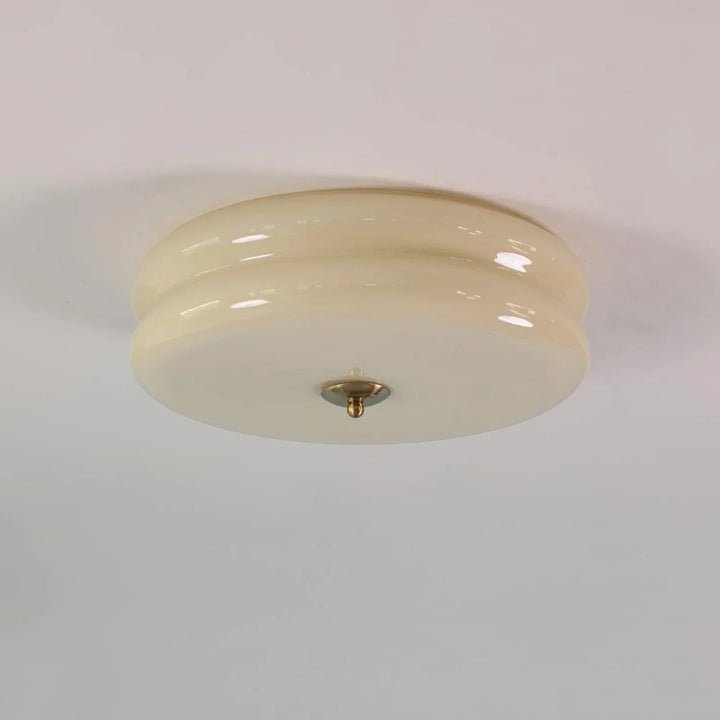 Sufit LED z podwójnym poziomym szklanym tyłem w kształcie sz