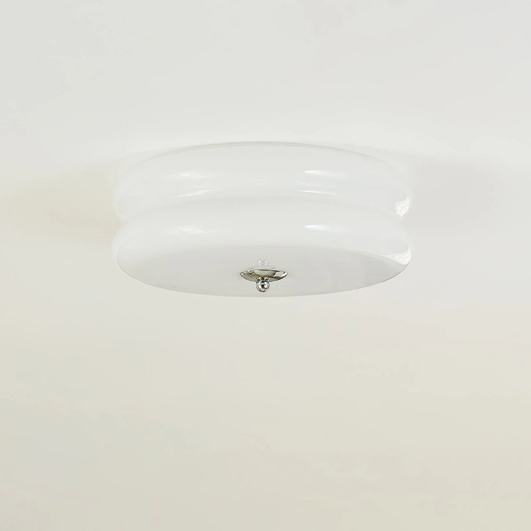 Sufit LED z podwójnym poziomym szklanym tyłem w kształcie sz